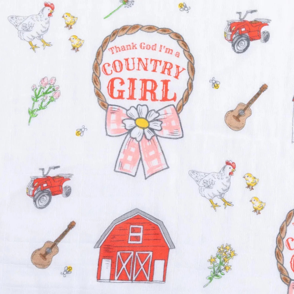 Country Girl Themed Bip/Burp Cloth