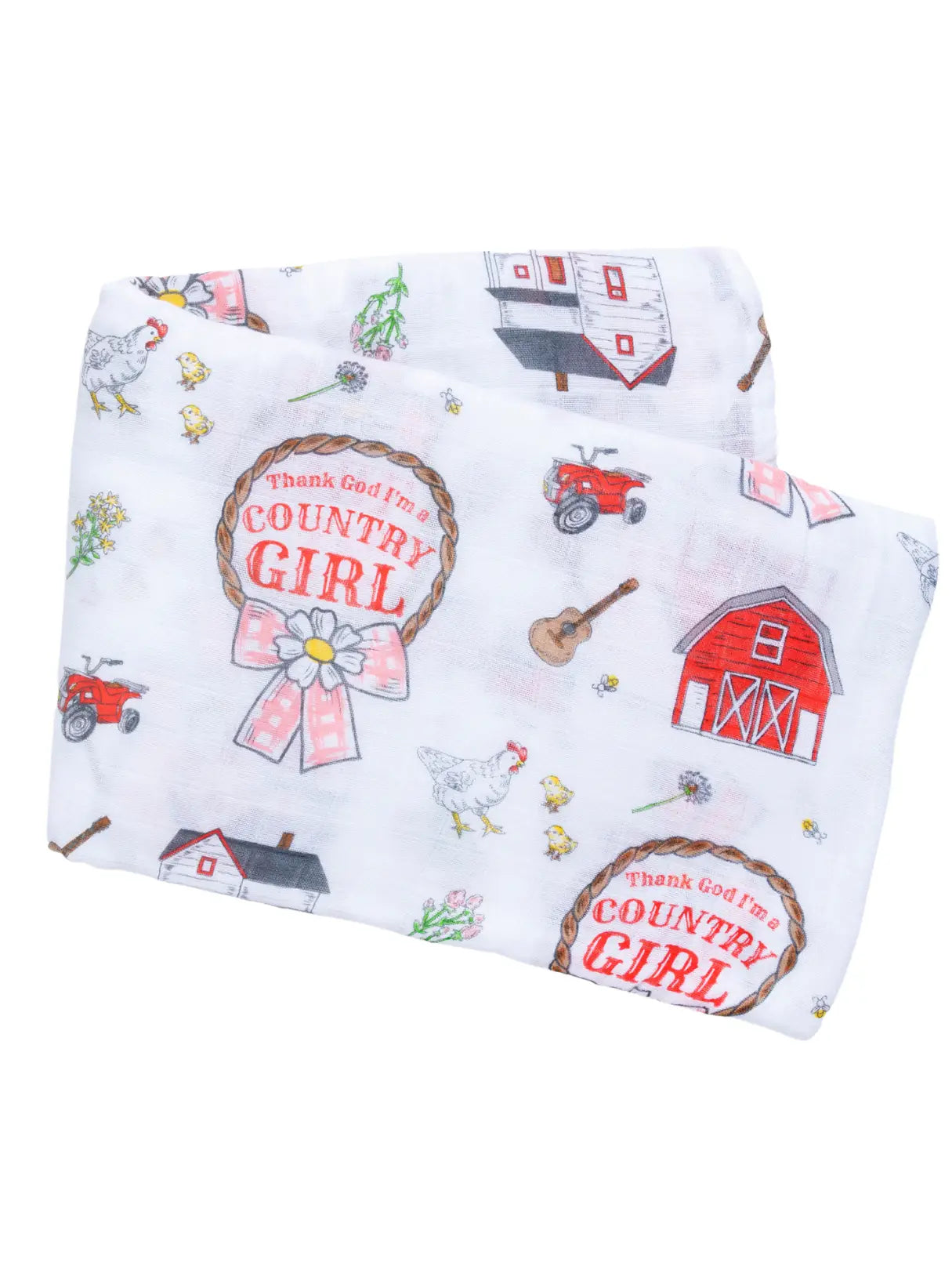 Country Girl Themed Swaddle Blanket