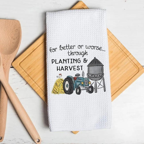 Through Planting And Harvest Dish Towel