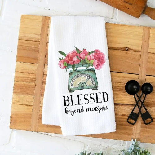 Blessed Beyond Measure Dish Towel