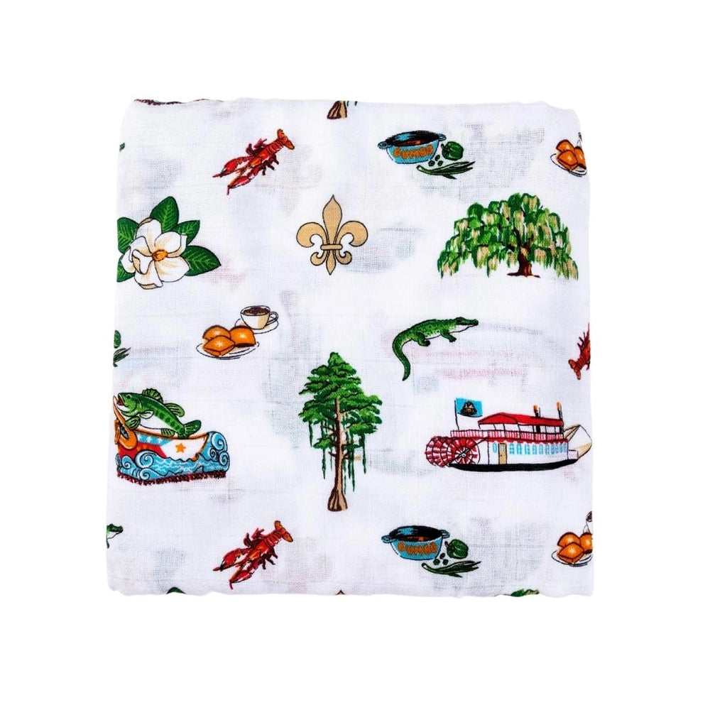 Louisiana Themed Swaddle Blanket