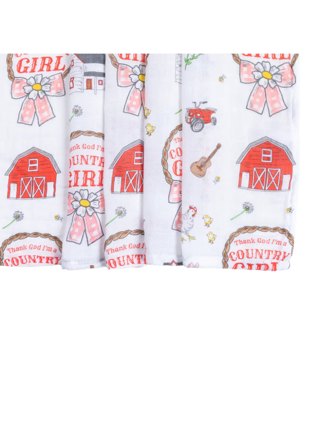 Country Girl Themed Swaddle Blanket