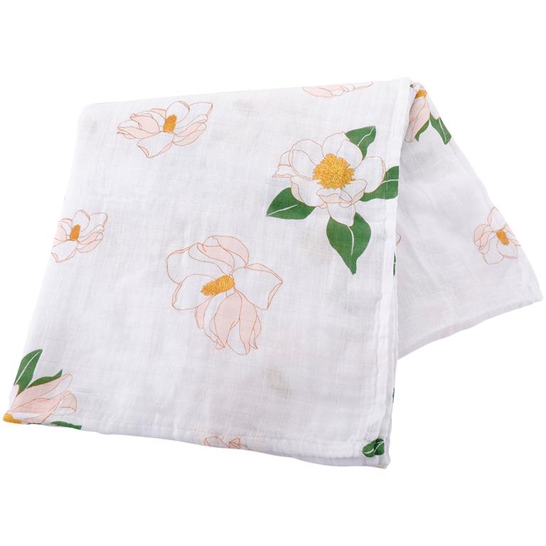Magnolia Themed Swaddle Blanket
